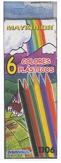 Caja de Creyones Plasticos Maykolor X 6 Unidades Ref. 360201 - 1106