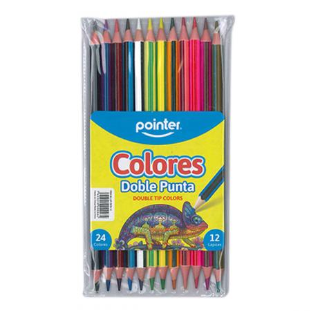Caja de Creyones Madera Pointer Doble Punta X 12 Pcs Ref. Cp-787b-12