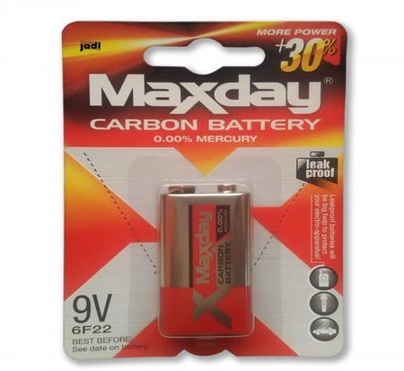 Maxday Bateria Carbon Cuadrada 9v Ref. 9v-1b - 9v-6f22