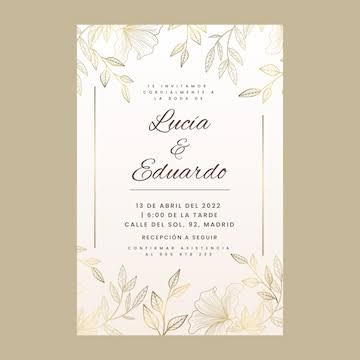 Tarjeta de Boda Ref. A1-wl065