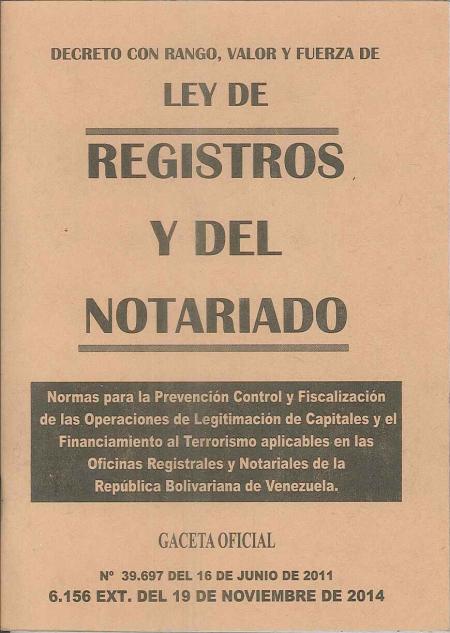 Ley de Registro Publico y Del Notariado