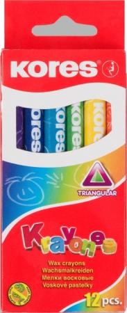Caja Creyones de Cera Triangular Delgado Kores Ref. Kocd12