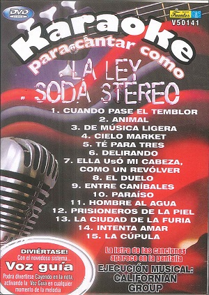 Dvd Karaoke para Cantar - la Ley & Soda Estereo Ref. 7702524032071