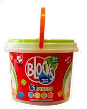Bloque Didactico 41 Piezas Tobo Plastico Ref. 3xe3-3412
