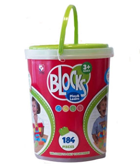 Bloque Didactico 184 Piezas Tobo Plastico Ref. 3xe3-3428
