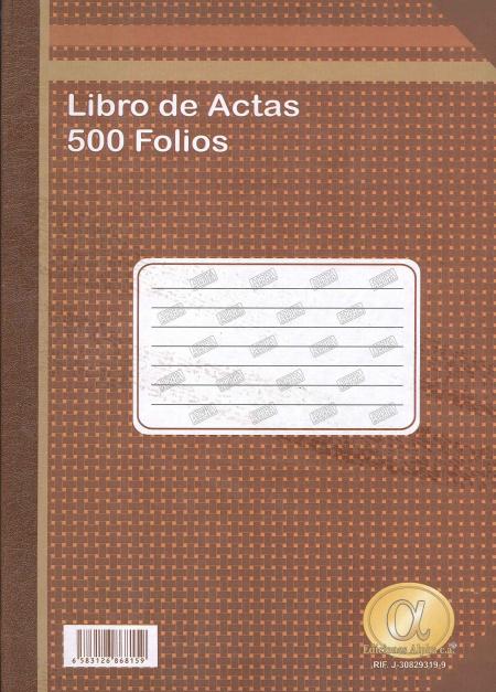Libro de Actas 500 Folios Alpha Ref. 6815