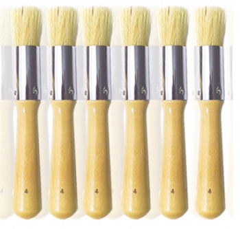 Brocha Seca Cerda Cs P/stencil # 4 Barniz Natural Ref. 10008.4