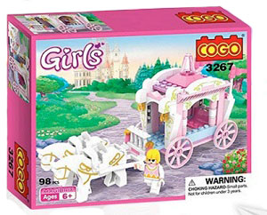 Bloque Didactico 98 Piezas Girl Carruaje Ref.3xe3-cg3267