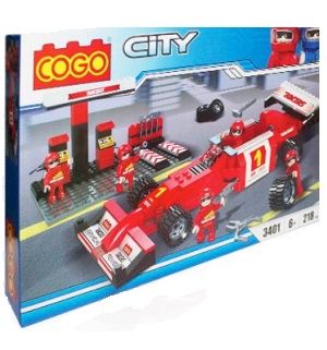 Bloque Didactico 218 Piezas Carro Formula Racers City Ref. 3xe3-cg3401