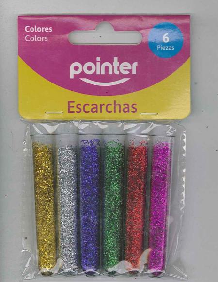 Blister Tubos de Escarcha Pointer Colores Surtidos X 6 Ref. Cu-819-4-058