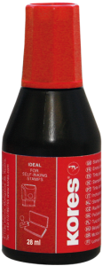 Tinta Roja para Sellos Kores 27ml Ref. 71325.51 