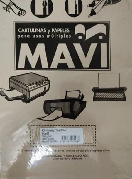 Cartulina Mavi Olympia Tipo Carta Marfil