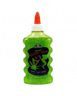 Glitter Glue) Pega Escarchada Elmers Color Verde 177 Ml Ref. E324
