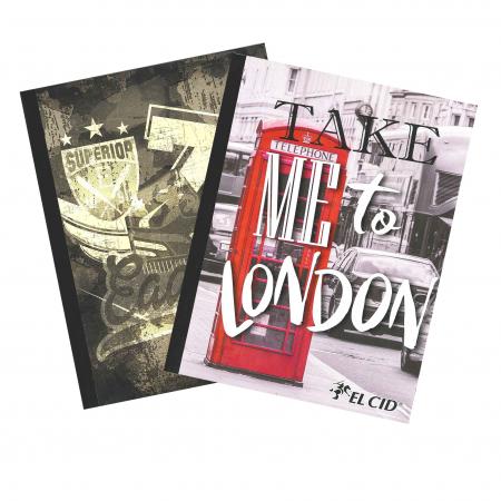Cuaderno Empastado Grande Doble Linea el Cid