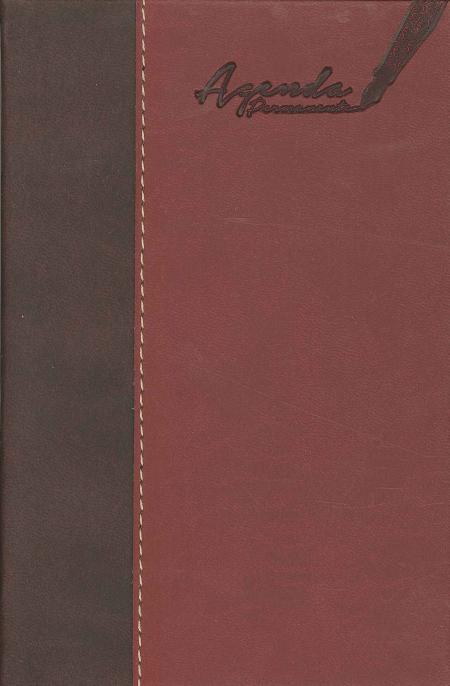 Agenda Junior Permanente Vertical 18.5x12 Vino Tinto