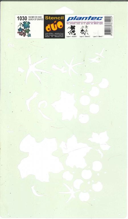 Plantilla Stencil Plantec Hongos-uvas Ref. 1025-1030