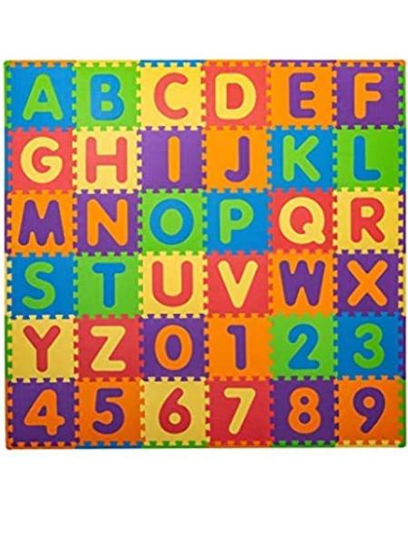 Rompecabezas de Foami Letras y Numeros Mini