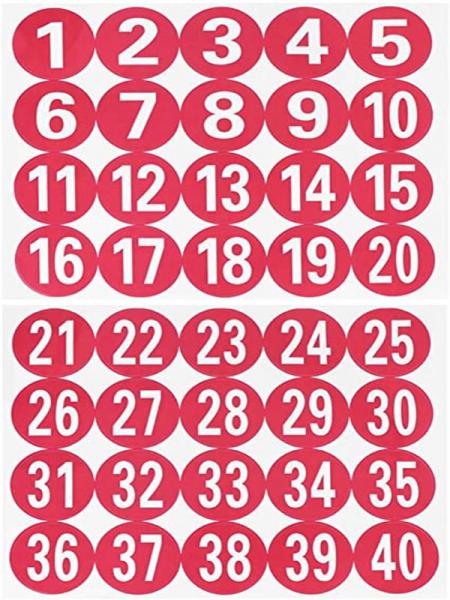 Etiquetas Star Autoadhesivas Numeros 