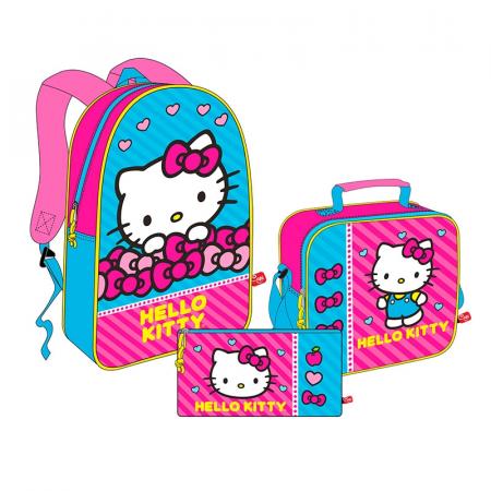 Combo Hello  Kitty + Morral + Lonchera + Cartuchera Ref. 959070