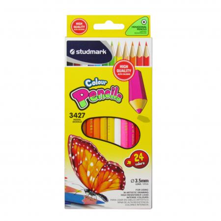 Caja Creyones de Madera Studmark X 24 Colores Ref. St03427 
