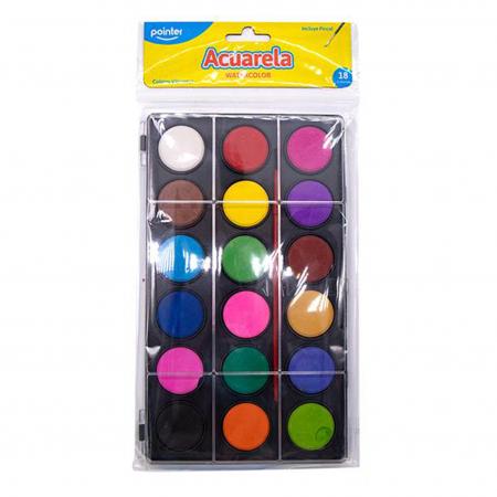 Acuarela Pointer Water Colors X 18 Colores Ref. Wc-1718c