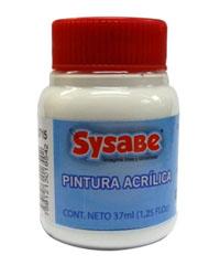 Pintura Acrilica Sysabe 37 Ml Blanco Ref. Pa3701 