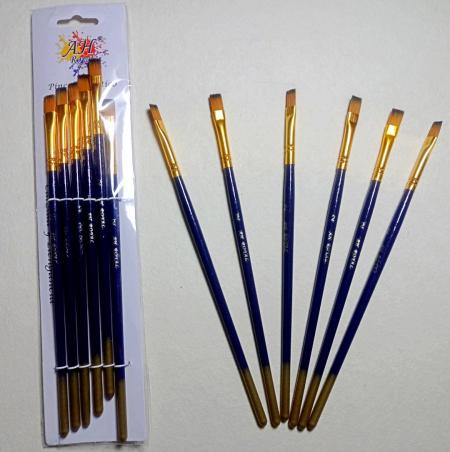 Set de Pinceles Artisticos Ah Royal 6 Piezas Mango Azul Ref.  Pac20043-327