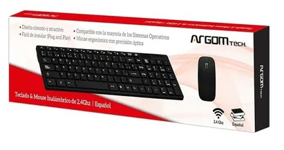 Teclado y Mouse Inalambrico 2.4ghz Español Ref. Arg-kb-7436