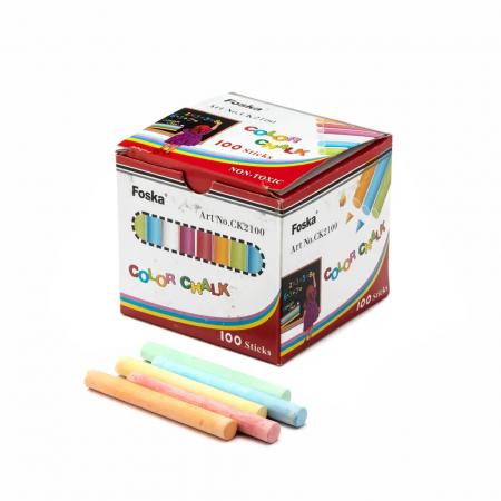 Caja de Tizas Color Foska X 100 Pcs Ref. Ck2100