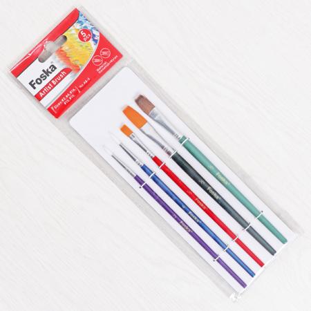 Juego de Pinceles Artistico Foska X 5 Pzas Ref. Ab-5