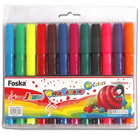 Estuche de Marcadores Jumbo Foska X 12 Colores 