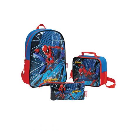 Combo  Mochila/morral + Lonchera + Cartuchera Spiderman Ref. 959071