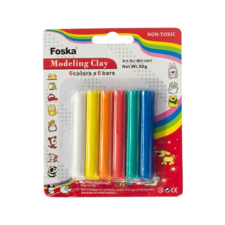Caja de Plastilina de 70gr Foska X 6 Colores 
