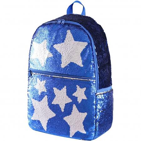 Backpack Escolar Travel Ready Lentejuelas Azul (morral) Ref. Tr1-ech03