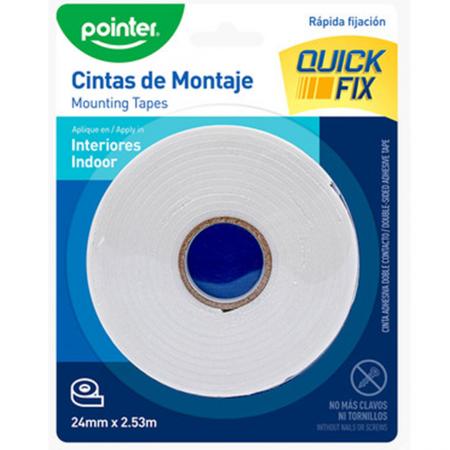 Cinta Doble Faz Pointer 24mm X 2.53mts  Ref. Mt-2024