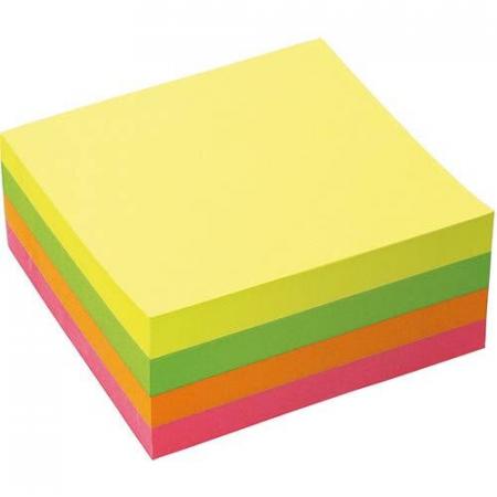 Taco de Notas Autoadhesivas Fluorescentes 75 X 75 X 400 Hojas Bull Ref. B-nf75-75