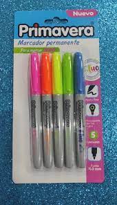 Estuche de Marcadores Fino Primavera X 5 Colores Neon Ref. 10940-019