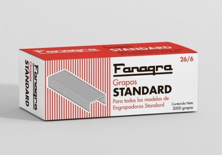 Caja de Grapas Lisas 26/6  X 5000 Bazic Ref. 