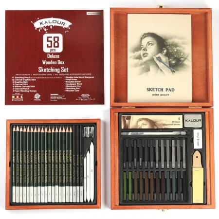 58 Sketching In Wooden Box Re. Ht-psw058