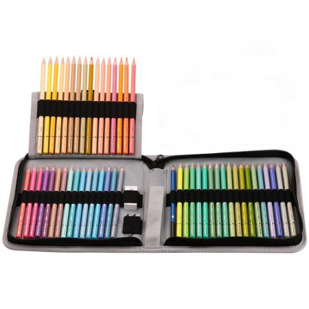 50 Color Pencil In Nylon Case (macaron) Ref. Ht-pcn053m