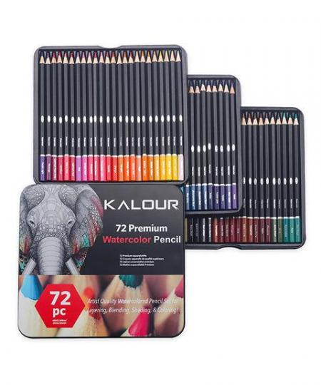 Kalour 72 Watercolor Pencil In Tin Box (elephant) 