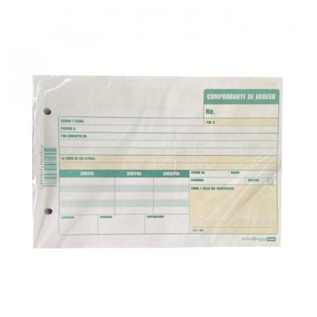 Paquete Talonario de Comprobante de Egreso Express Papel Bond con Papel Carbon Intercalado 25 Formas 2 Partes Ref. A-367-97