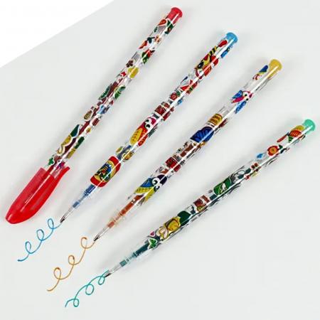 Estuche de Boligrafo Escarchados Foska X 6 Colores Surtidos 