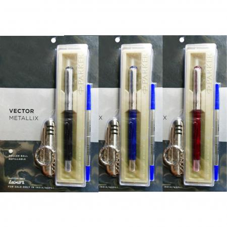 Boligrafo Parker Vector Metallix Roller Ct Negro/azul/rojo Ref. Vector