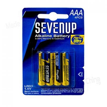 Blister X 4 Baterias Aaa Digital Alkalina Sevenup 1.5v Ref. 