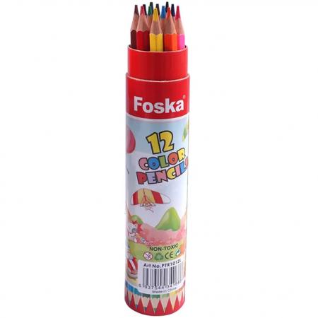 Estuche Creyones de Madera Foska X 12 Colores 
