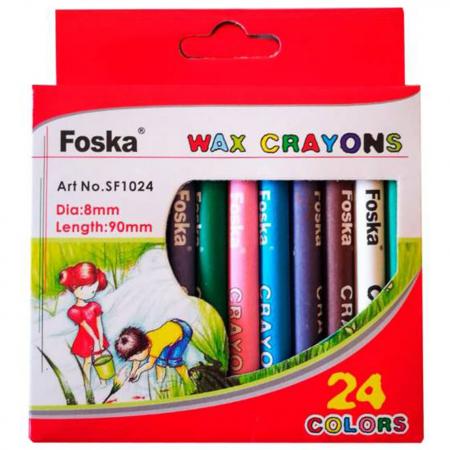 Caja de Creyones de Cera Foska X 24 Pzas 