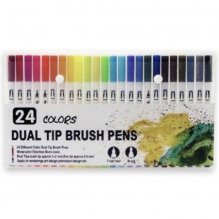 Estuche de Marcadores Dual X 24 Colores Qianmei