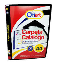 Carpeta Catalogo Ofiart X 30 Fundas Negro Ref. Of-o153