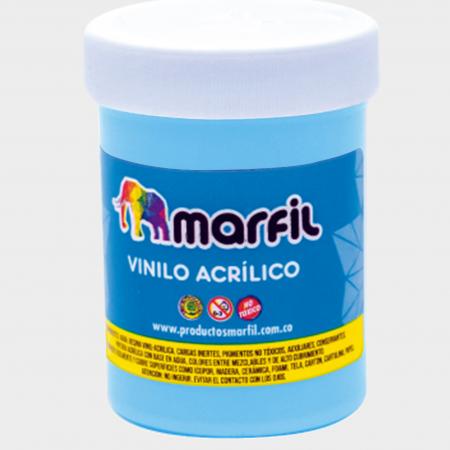 Pintura Vinilo Acrilico Marfil 80cc Azul Claro Ref. 